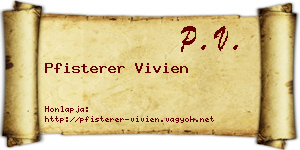 Pfisterer Vivien névjegykártya